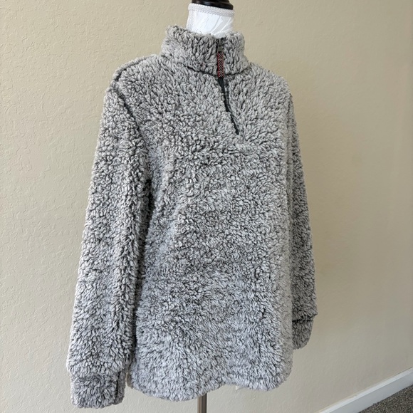 Weatherproof Jackets & Blazers - Weatherproof Vintage Sherpa‎ Pullover Grey 1/4 Zip Cozy Soft Size S